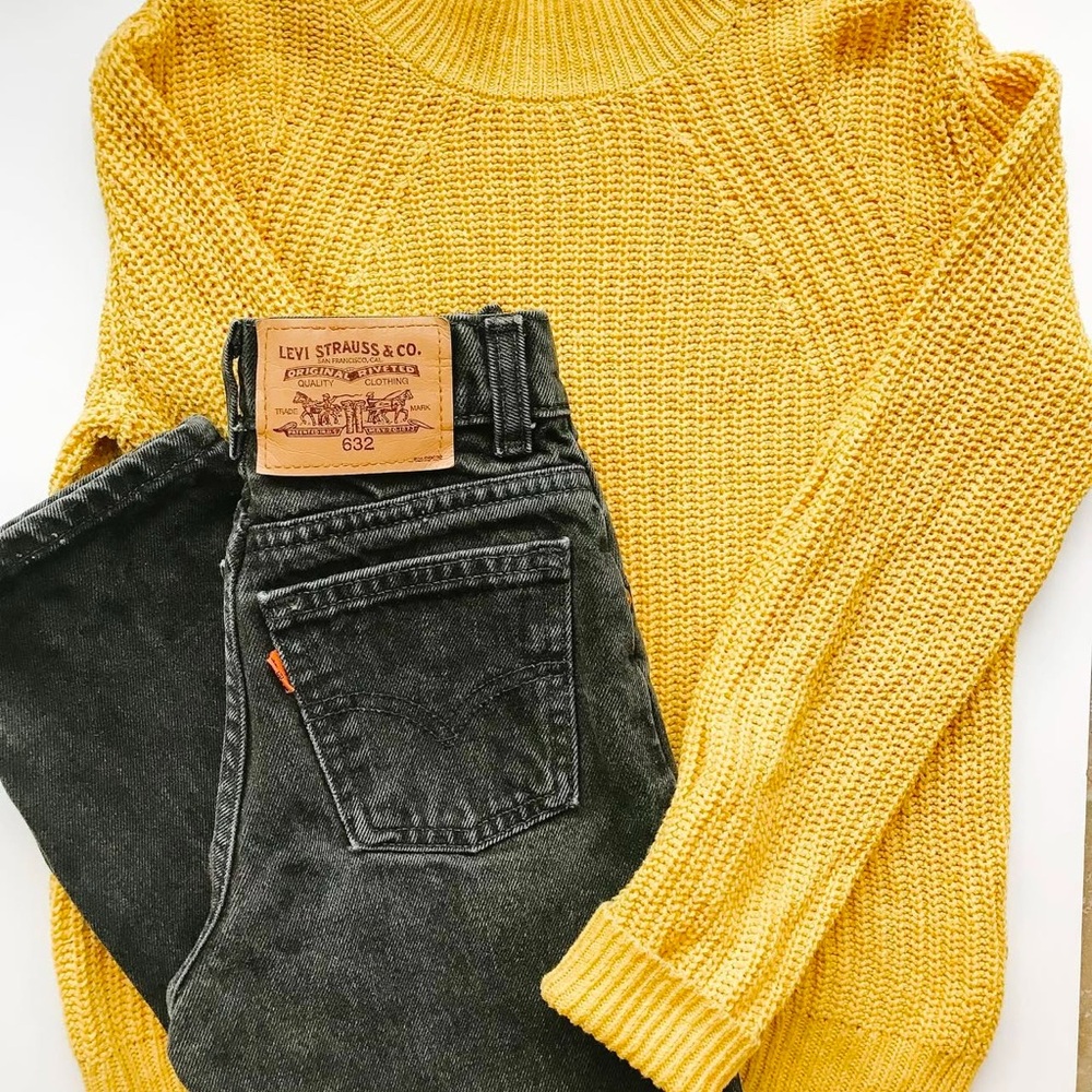 Black Vintage Acid Wash Kid’s Levi Strauss & Co. Denim Jeans